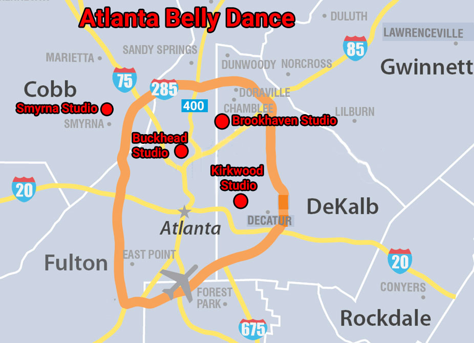 Atlanta Belly Dance Studio Locations