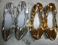 silver belly dance shoe